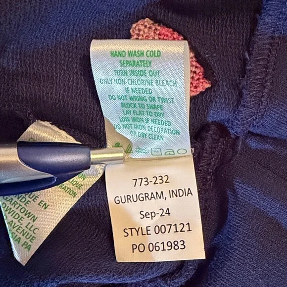 NWT Lilly Pulitzer Rami Long Sleeve Shirt– Navy Wild Heart Chenille Large💗 - Picture 11 of 13